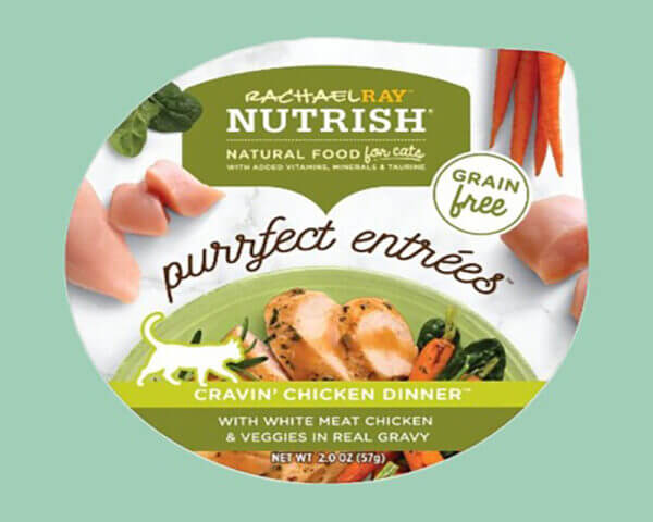 Grain Free Purrfect Entrees Natural Wet Cat Food, Cravin 2 Ounce Cup Chicken Dinner Recipe By Rachael Ray Nutrish