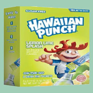 (12 boxes, 96 sticks)Hawaiian Punch, Lemon Lime Splash– Powder Drink Mix