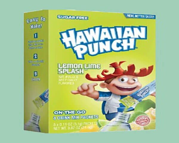(12 boxes, 96 sticks)Hawaiian Punch, Lemon Lime Splash– Powder Drink Mix
