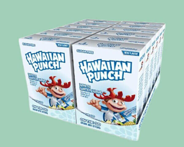 White WavePowder Drink Mix by  Hawaiian Punch (12 boxes, 96 sticks)