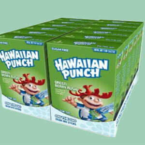 Green Berry Rush– Powder Drink Mix, Sugar Free & Delicious, Makes 96 flavored water beverages by  Hawaiian Punch (12 boxes, 96 sticks)