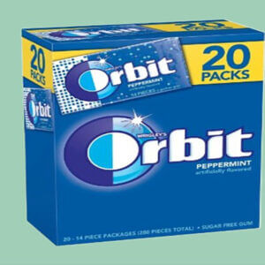 2018 Fresh Orbit Gum, Peppermint (14 Pieces per pack, 20 Packs per Box)