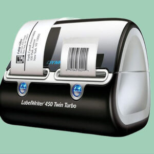 DYMO  450 Twin Turbo label printer, 71 Labels Per Minute, Black/Silver (1752266)