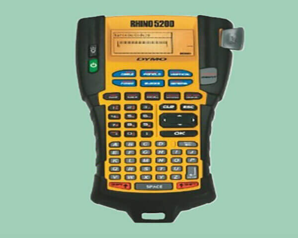 DYMO Industrial Label Maker | RhinoPRO 5200 Label Maker, Time-Saving Hot Keys, Prints Fast, Durable Label Maker for Job Sites and Heavy-Duty Labeling Jobs