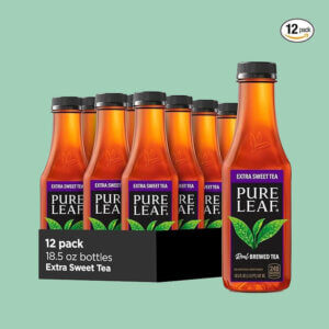 Pure Leaf Iced Real Brewed Black Tea, Extra Sweet, 18.5 Fl Oz, 12 pack