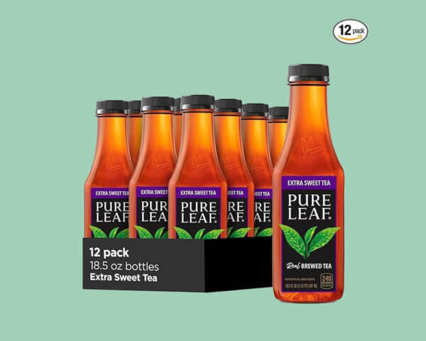 Pure Leaf Iced Real Brewed Black Tea, Extra Sweet, 18.5 Fl Oz, 12 pack